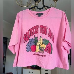 Primark Pink Oversized Crop Top
